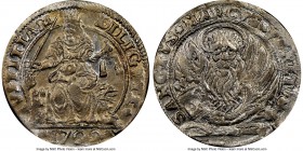 Venice. Anonymous Lirazza (30 Soldi) 1722 MS62 NGC, KM506. 7.42gm. Very rare quality for this typically well-circulated type, mint luster appearing pr...