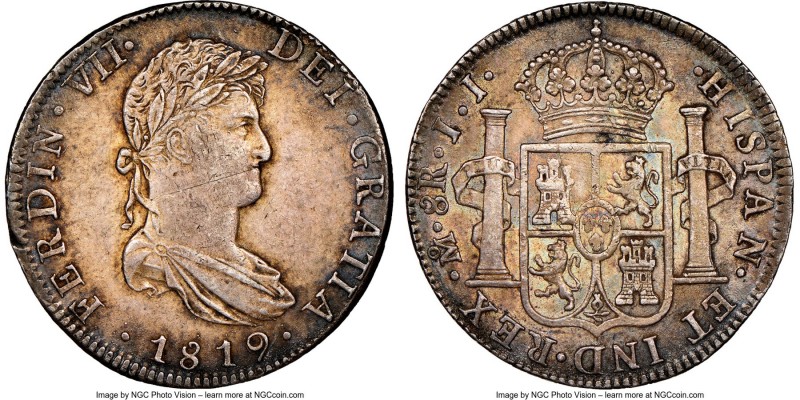 Ferdinand VII 8 Reales 1819 Mo-JJ AU58 NGC, Mexico City mint, KM111. 

HID0980...