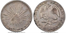Republic 4 Reales 1863 Ce-ML VF30 NGC, Real de Catorce mint, KM375. Small C variety. 

HID09801242017

© 2020 Heritage Auctions | All Rights Reser...