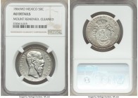 Maximilian Pair of Certified 50 Centavos 1866-Mo NGC, 1) 50 Centavos - AU Details (Mount Removed, Cleaned) 2) 50 Centavos - XF Details (Removed from J...