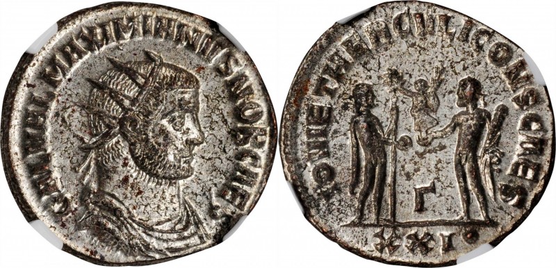 GALERIUS AS CAESAR, A.D. 293-305. BI Antoninianus (4.00 gms), Antioch Mint, 3rd ...