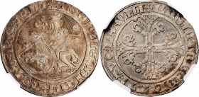 BELGIUM. Liege. Patard, (14)78. Hasselt Mint. Louis de Bourbon. NGC EF-40.
2.72 gms. Lev-II-37. Obverse: Lion rampant, with coat-of-arms; Reverse: Vo...