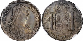 CHILE. 4 Reales, 1807-So FJ. Santiago Mint. Charles IV. NGC MS-62.
Among the Finest Known Examples!
KM-60; Cal-Type 103 # 906. Mintage: 48,000. VERY...