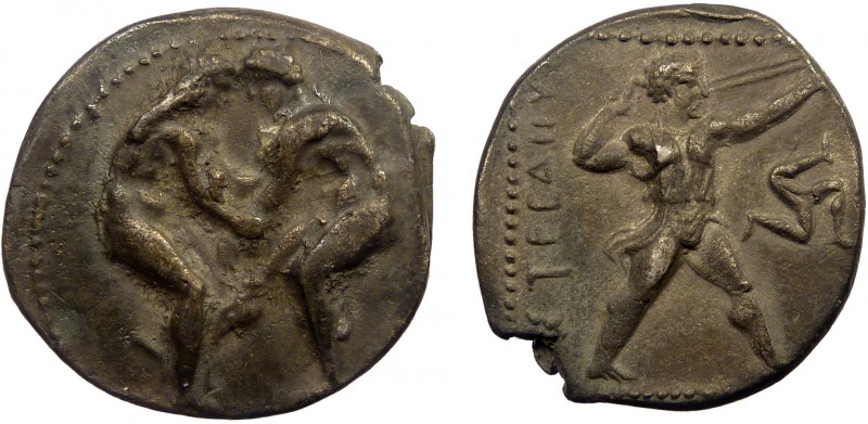 Greek, Pamphylia, AR Stater, Aspendos c. 400-370 BC
10.64 g, 23 mm, aVF, toned

...