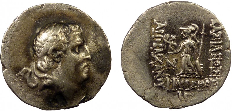 Greek, Cappadocia,Ariobarzanes I Philoromaios 96-63 BC, AR Drachm, Eusebeia 83/2...
