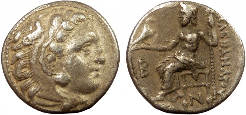 Greek, Kings of Macedon, Alexander III the Great 336-232 BC, AR Drachm, Colophon...