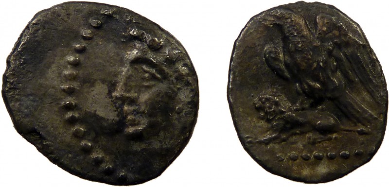 Greek, Cilicia c. 4th Century BC, AR Obol, uncertain
0.66 g, 11 mm, aVF, toned

...