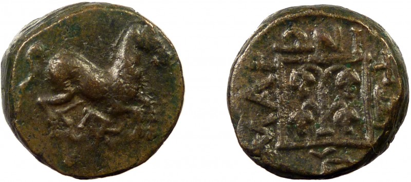 Greek, Thrace, c. 400-350 BC, AE, Maroneia
4.39 g, 14 mm, aVF, 4 mm thick

Ob...