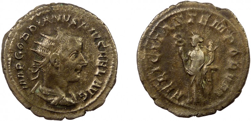 Roman Imperial, Gordian III, AR Antoninianus, Rome
5.34 g, 24 mm, aVF

Obverse: ...
