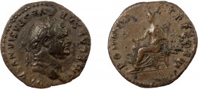 Roman Imperial, Vespasian, AR Denarius, Rome
3.30 g, 20 mm, aVF, toned

Obverse: IMP CAESAR VESPASIANVS AVG, laureate head right.
Reverse: PON MAX TR ...