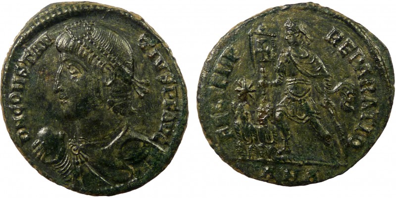 Roman Imperial, Constantius II, AE Follis, Antiochia
4.31 g, 23 mm, aVF

Obverse...