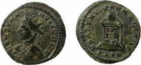 Roman Imperial, Constantine II, AE Follis, London mint
g, mm, f

Obverse: CONSTANTINVS IVN N C, radiate, draped, and cuirassed bust left
Reverse: BEAT...