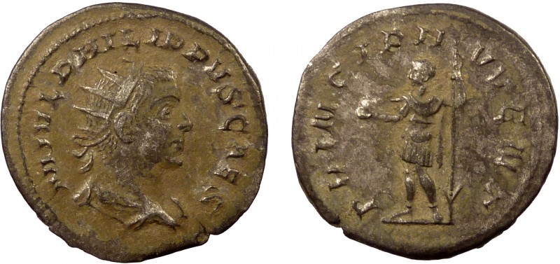 Roman Imperial, Philip II, AR Antoninianus, Rome
4.06 g, 23 mm, aVF

Obverse: M ...