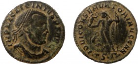 Roman Imperial, Licinius, AE Follis, Thessalonica
2.78 g, 23 mm, aVF

Obverse: IMP LIC LICINIVS P F AVG legend with laureate, draped and cuirassed bus...