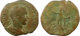 Roman Imperial, Gordian III, AE Sestertius, Rome
16.62 g, 29 mm, gF

Obverse: IMP GORDIANVS PIVS FEL AVG, laureate, draped and cuirassed bust right 
R...