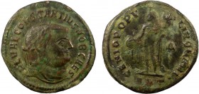 Roman Imperial, Constantius I, AE Follis, Antioch
9.66 g, 29 mm, gF

Obverse: FL VAL CONSTANTIVS NOB CAES, laureate head right
Reverse: GENIO POPVLI R...