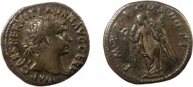 Roman Imperial, Trajan, AR Denarius, Rome
2.89 g, 19 mm, VF, toned

Obverse: IMP CAES NERVA TRAIAN AVG GERM, laureate head right
Reverse: P M TR P COS...