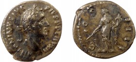 Roman Imperial, Antoninus Pius, AR Denarius, Rome
3.34 g, 20 mm, aVF

Obverse: ANTONINVS AVG PIVS P P TR P XII, laureate head right
Reverse: COS IIII,...