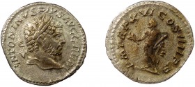 Roman Imperial, Caracalla, AR Denarius, Rome
3.07 g, 19 mm, VF

Obverse: ANTONINVS PIVS AVG GERM, laureate head right
Reverse: P M TR P XVI COS IIII P...