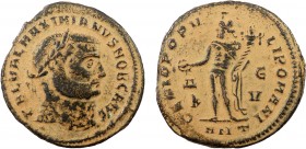 Roman Imperial, Galerius, AE Follis, Antioch 
11.33 g, 28 mm, aVF

Obverse: GAL VAL MAXIMIANVS NOB CAES, laureate head right
Reverse: GENIO POPVLI ROM...