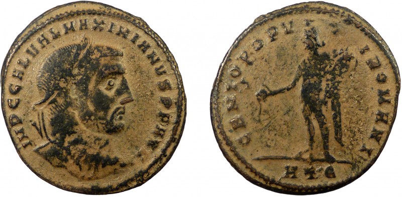 Roman Imperial, Galerius, AE Nummus, Heraclea
8.73 g, 29 mm, aVF

Obverse: GAL V...