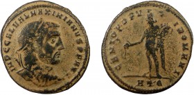 Roman Imperial, Galerius, AE Nummus, Heraclea
8.73 g, 29 mm, aVF

Obverse: GAL VAL MAXIMIANVS NOB CAES, laureate head right
Reverse: GENIO POPVLI ROMA...