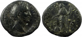 Roman Imperial, Antoninus Pius, AE Sestertius, Rome
27.01 g, 33 mm, F

Obverse: ANTONINVS AVG PIVS P P IMP II, laureate head right
Reverse: TR POT XX ...