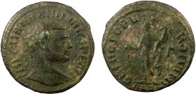 Roman Imperial, Maximianus, AE Follis, Alexandria
10.01 g, 27 mm, gF

Obverse: IMP C M A MAXIMIANVS P F AVG, laureate head right
Reverse: GENIO POPVLI...