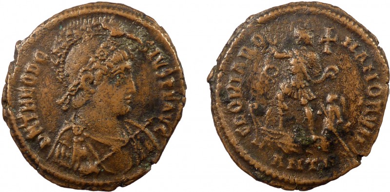 Roman Imperial, Theodosius I, AE Centenionalis, Antioch
6.03 g, 24 mm, F

Obvers...