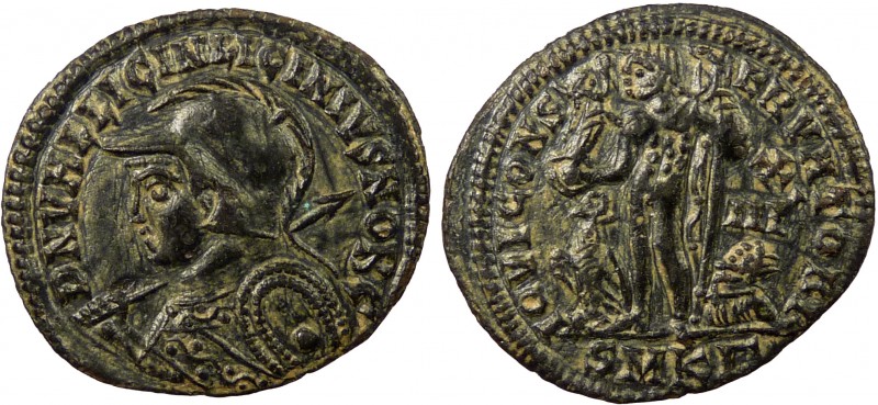 Roman Imperial, Licinius II, AE Follis, Cyzicus
2.30 g, 21 mm, XF, superb

Obver...