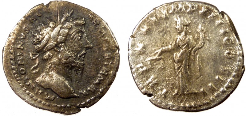 Roman Imperial, Marcus Aurelius, AR Denarius, Rome
3.25 g, 20 mm, aVF

Obverse: ...