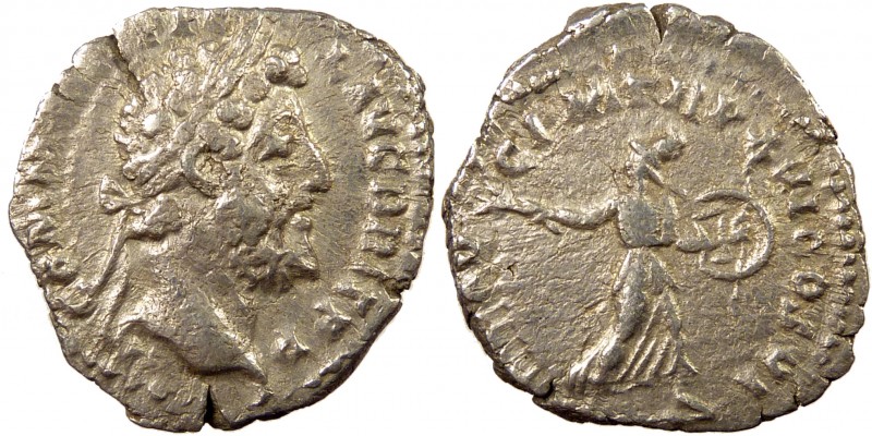 Roman Imperial, Commodus, AR Denarius, Rome
2.72 g, 19 mm, aVF

Obverse: M COMM ...