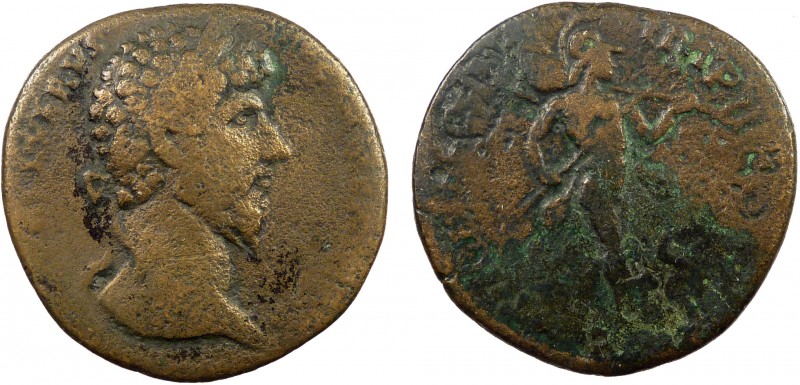 Roman Imperial, Lucius Verus, AE Sestertius, Rome
22.08 g, 32 mm, F

Obverse: L ...