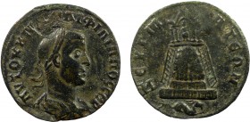 Roman Provincial, Syria, Commagene, Zeugma, Philip I, AE Octassarion
14.10 g, 29 mm, VF

Obverse: AVTOK K M IOVΛI ΦΙΛΙΠΠOC CЄB, laureate, draped and c...