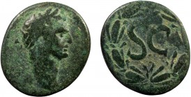Roman Provincial, Syria, Antioch, Claudius, AE29
14.91 g, 29 mm, gF

Obverse: Laureate head right
Reverse: Large S • C within laurel wreath
Reference:...