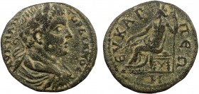 Roman Provincial, Phrygia, Eucarpeia, Gordian III, AE28 
9.15 g, 28 mm, VF

Obverse: AV K M AN ΓOPΔIANOC, aureate, draped and cuirassed bust right
Rev...