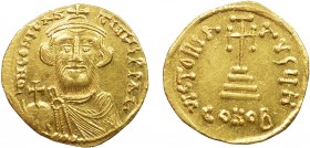 Byzantine, Constans II, AV Solidus, Constantinople 
4.51 g, 21 mm, XF

Obverse: δ N CONSTANTINUS P P AV, crowned and draped facing bust, holding globu...