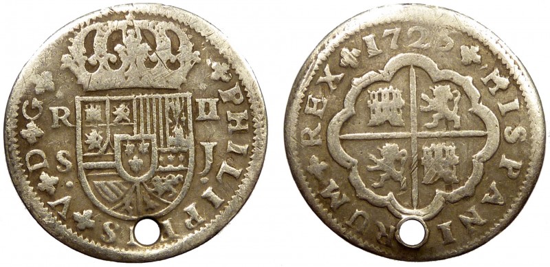 Spain, Felipe V, AR 2 Reales, Sevilla 
4.64 g, 28 mm, gF

Obverse: + PHILIPPUS +...