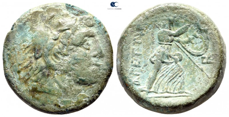 Bruttium. The Brettii 211-208 BC. 
Bronze Æ

26mm., 16,91g.



very fine