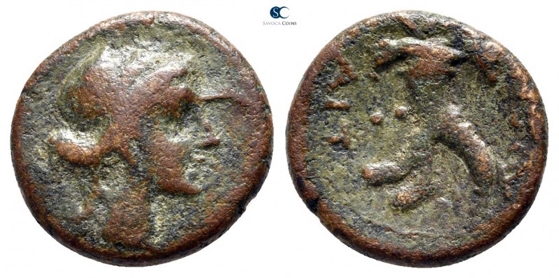 Sicily. Aitna 208-205 BC. 
Bronze Æ

16mm., 2,87g.



very fine