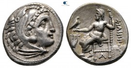 Kings of Macedon. Kolophon. Philip III Arrhidaeus 323-317 BC. In the types of Alexander III. Struck under Menander or Kleitos, circa 323-319 BC. Drach...