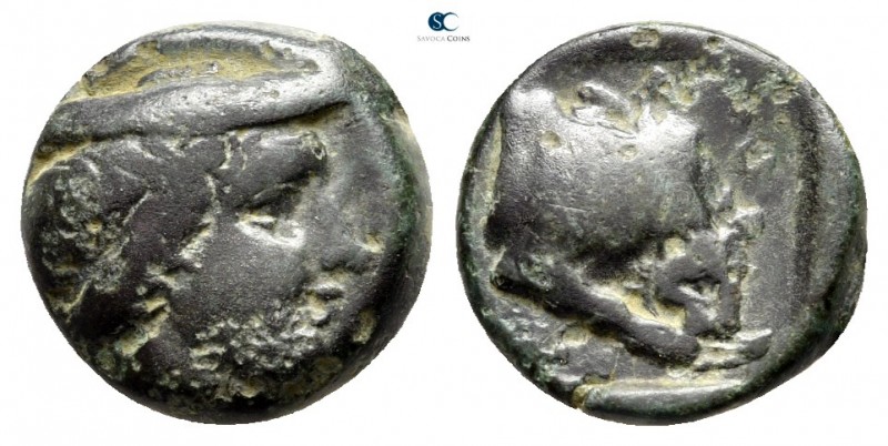 Kings of Macedon. Aeropos 398-395 BC. 
Bronze Æ

12mm., 1,99g.



nearly ...