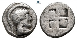 Macedon. Akanthos circa 500-470 BC. Diobol AR