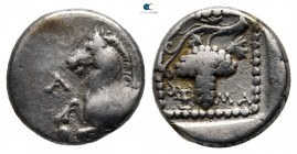 Thrace. Maroneia  circa 398-385 BC. ΑΝΘ- (Anth-), magistrate. Tetrobol AR