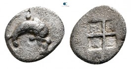 Islands off Thrace. Thasos circa 435-411 BC. Hemiobol AR