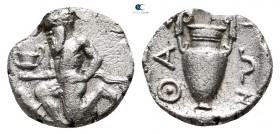 Islands off Thrace. Thasos circa 411-340 BC. Trihemiobol AR