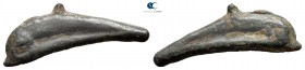 Scythia. Olbia circa 525-410 BC. Cast Æ Dolphin