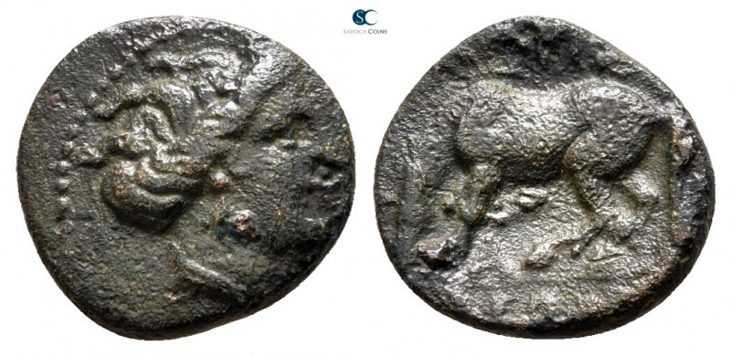 Thessaly. Larissa circa 320-280 BC. 
Chalkous Æ

12mm., 1,67g.



very fi...