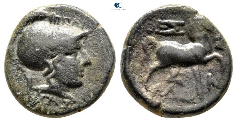 Thessaly. Thessalian League circa 196-27 BC. 
Dichalkon Æ

17mm., 4,41g.

...