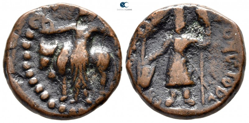 Kushan Empire. Main mint in Begram. Vasudeva I AD 191-230. 
Tetradrachm Æ

23...